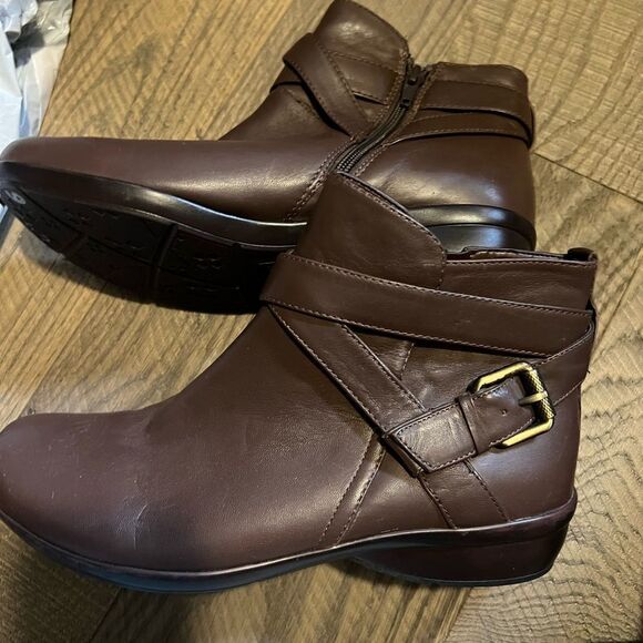 Naturalizer Brown Leather Booties Size 8.5 - Picture 6 of 14